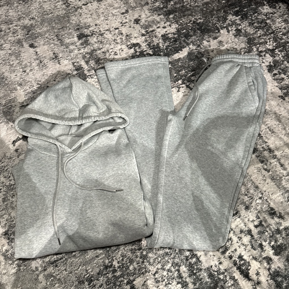 Light Gray Hoodie and Jogger Set